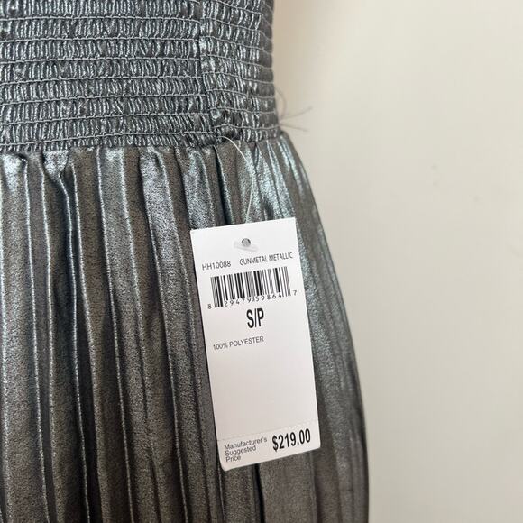 House Of Harlow 1960 Gunmetal Pleated Maxi Skirt - Picture 2 of 8
